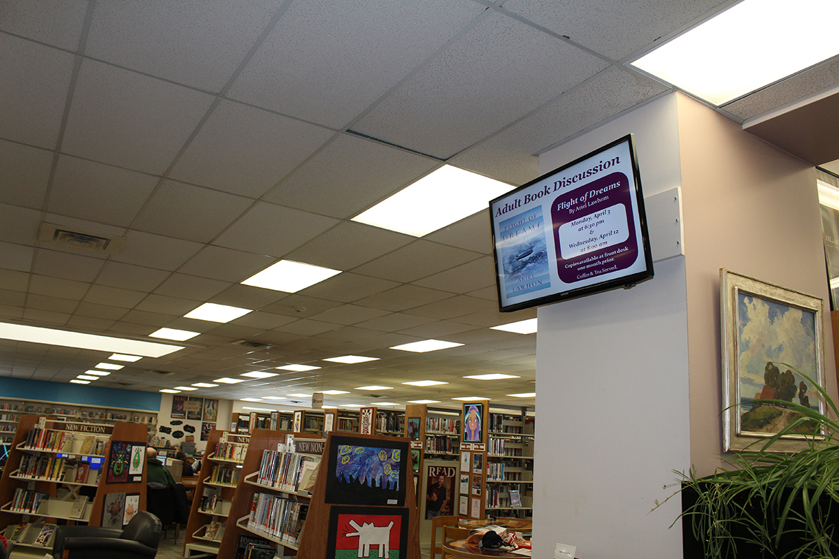 library digital signage