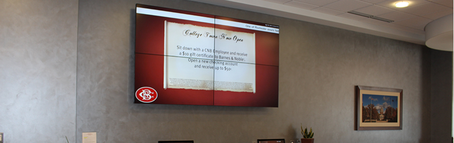Canandaigua National Bank and Trust Digital Signage Roll Out