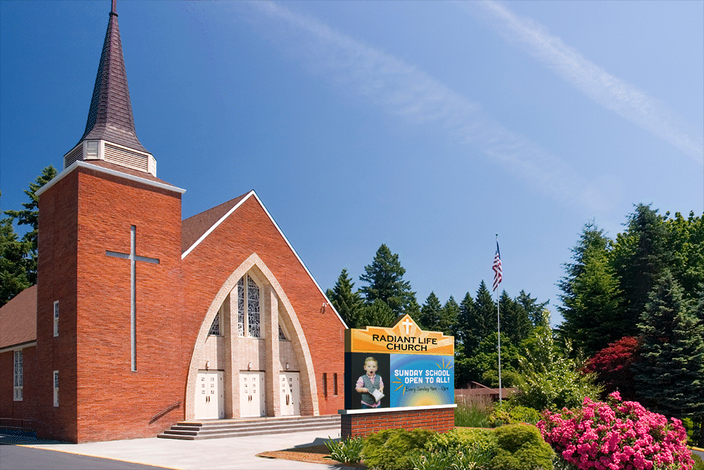 electronic signs for churches, outdoor signs for churches, led signs for churches, outdoor led, electronic sign